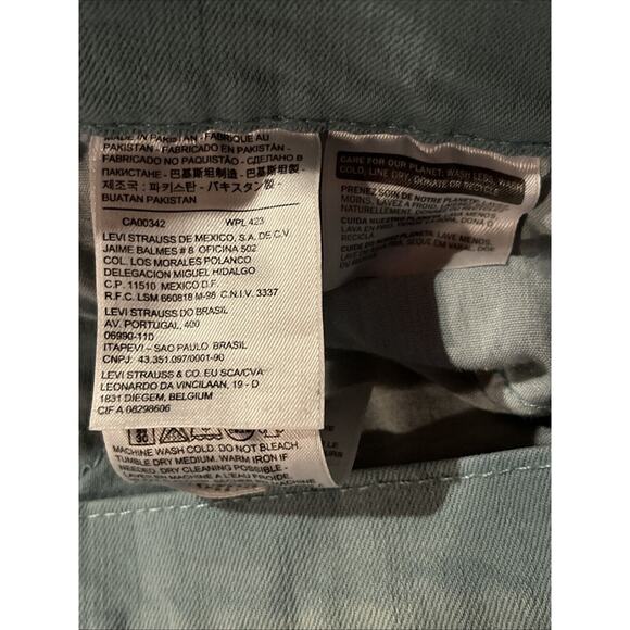 Levi's 524 Too Superlow Straight Jeans Women's Size 30X32 Light Wash Aquamarine - Picture 11 of 15
